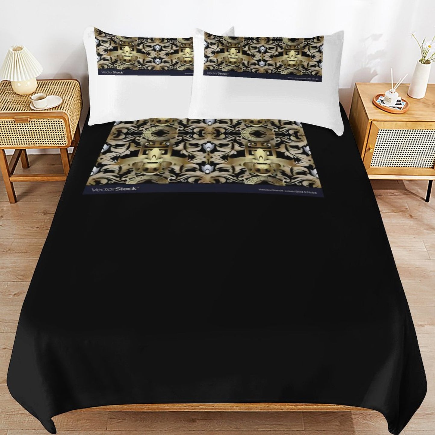3-Piece Bedding Set-102"x90"/ 259x229cm (Dual-sided Printing)