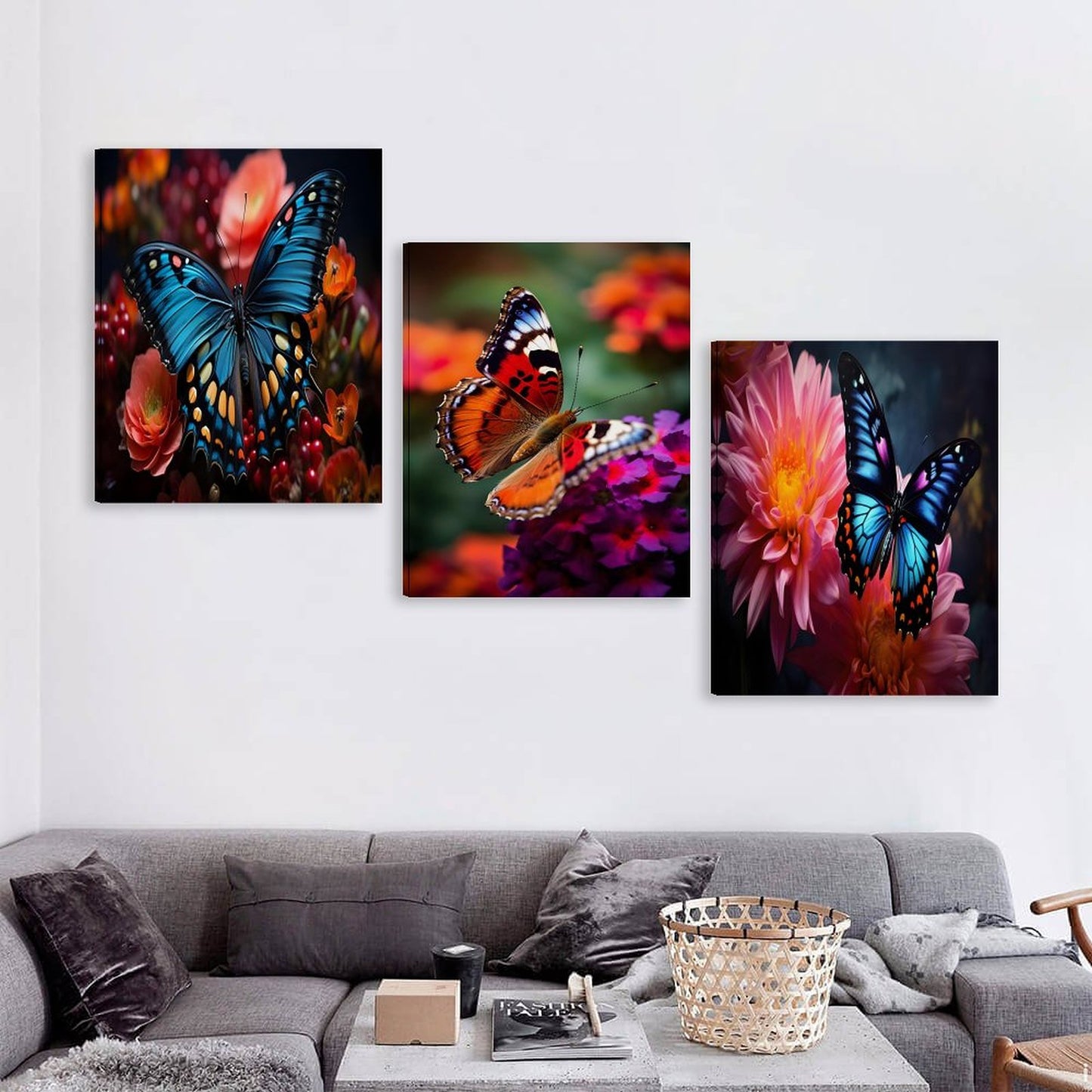 Vertical Multicolor Framed Wall Art-4:5 Aspect Ratio-BUTTERFLY EDITION