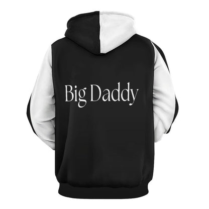 Men's Cool Hoodie with Double-layer Cap- S-6XL-BIG DADDY b/w