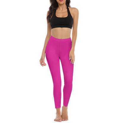 MUSIC GRAFFITI Hot Pink Yoga Pants for Women-SMALL-2XL