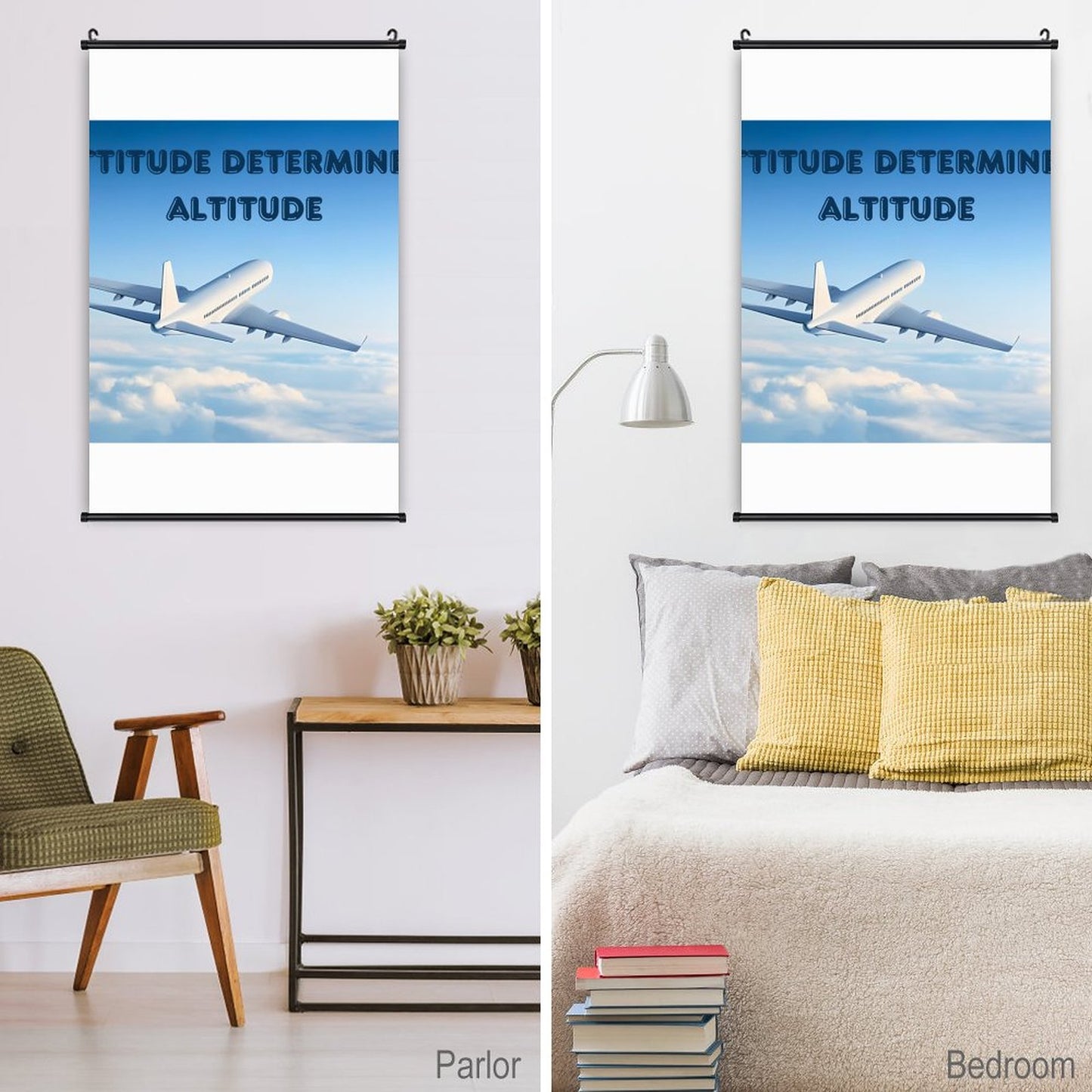 Canvas Hanging Poster with Scrolls-16"x24"/ 40x60cm