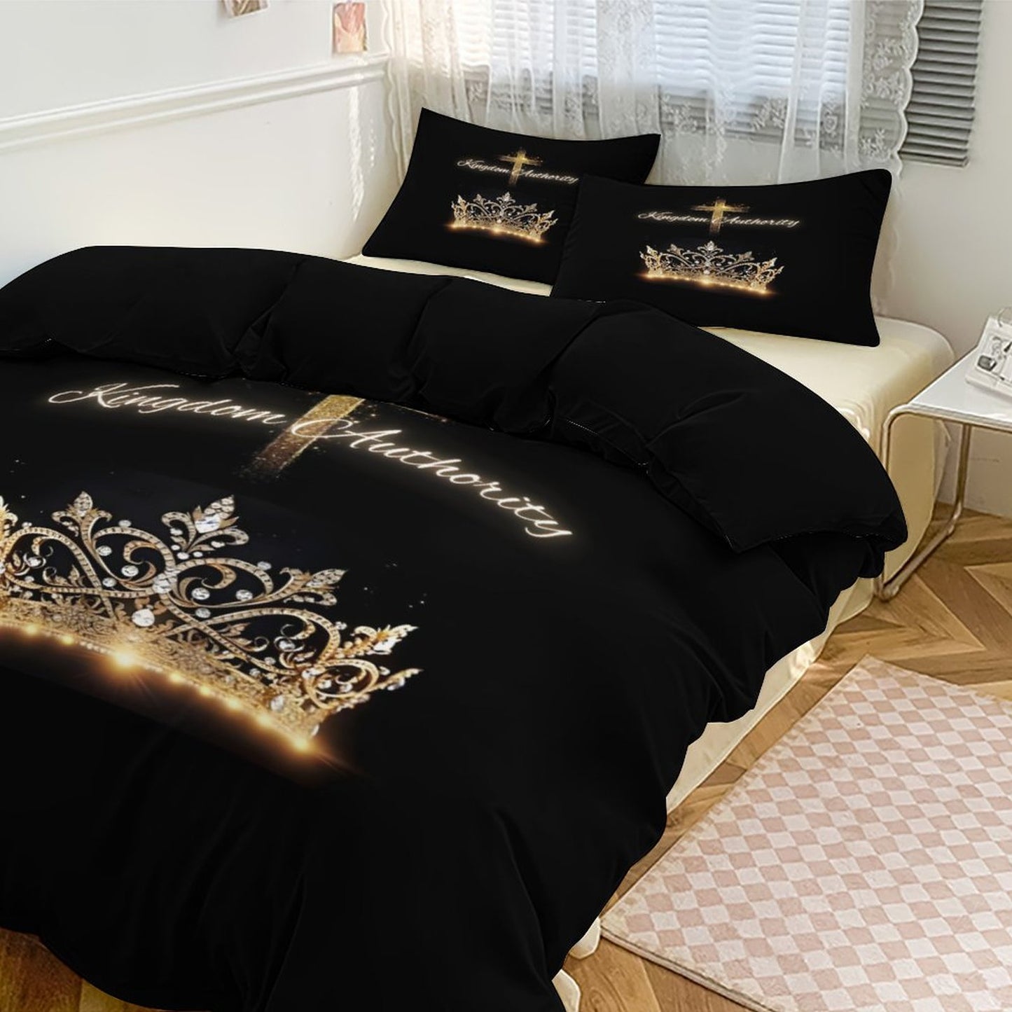 3-Piece Bedding Set-86"×70"/ 218×177cm (Dual-sideded Printing)