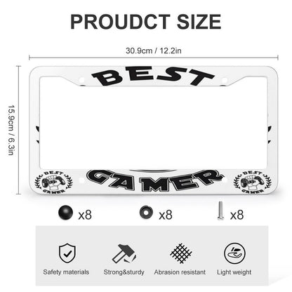 License Plate Frames with 4 Round Holes (1 Pair)