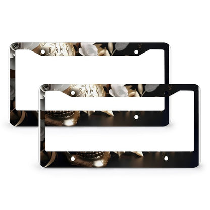 License Plate Frames with 4 Round Holes (1 Pair)