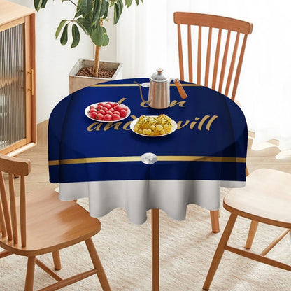 Round Tablecloth on Round Table