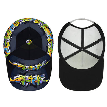 COLORFUL GRAFFITI Bent Fitted Cap