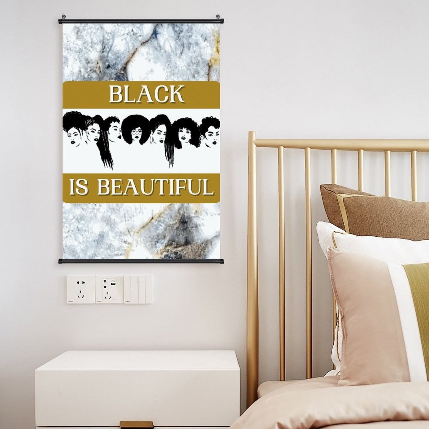 Canvas Hanging Poster with Scrolls-16"x24"/ 40x60cm
