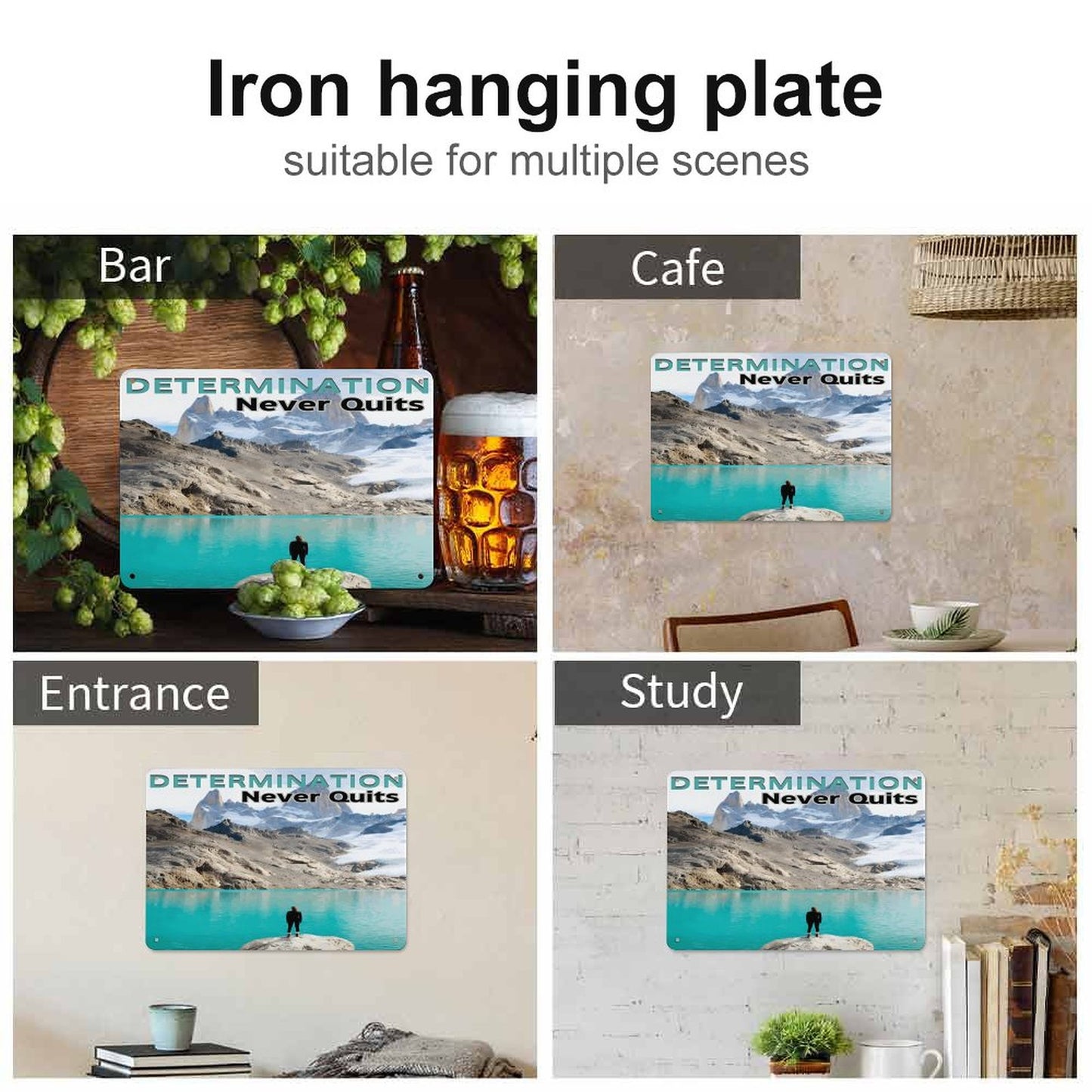 Horizontal Personalized Metal Wall Art Tin Sign-5.5"x7.9"/14x20cm