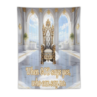Wall Art with Vertical Tapestry