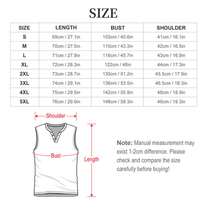 200gsm Henley Neck Vest(All-Over Printing)