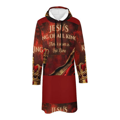 230gsm Long Sleeve Hoodie Dress(All-Over Printing）