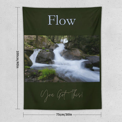 FLOW Wall Art with Vertical Tapestry