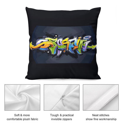 COLORFUL GRAFFITI Plush Pillowcase Set of 4