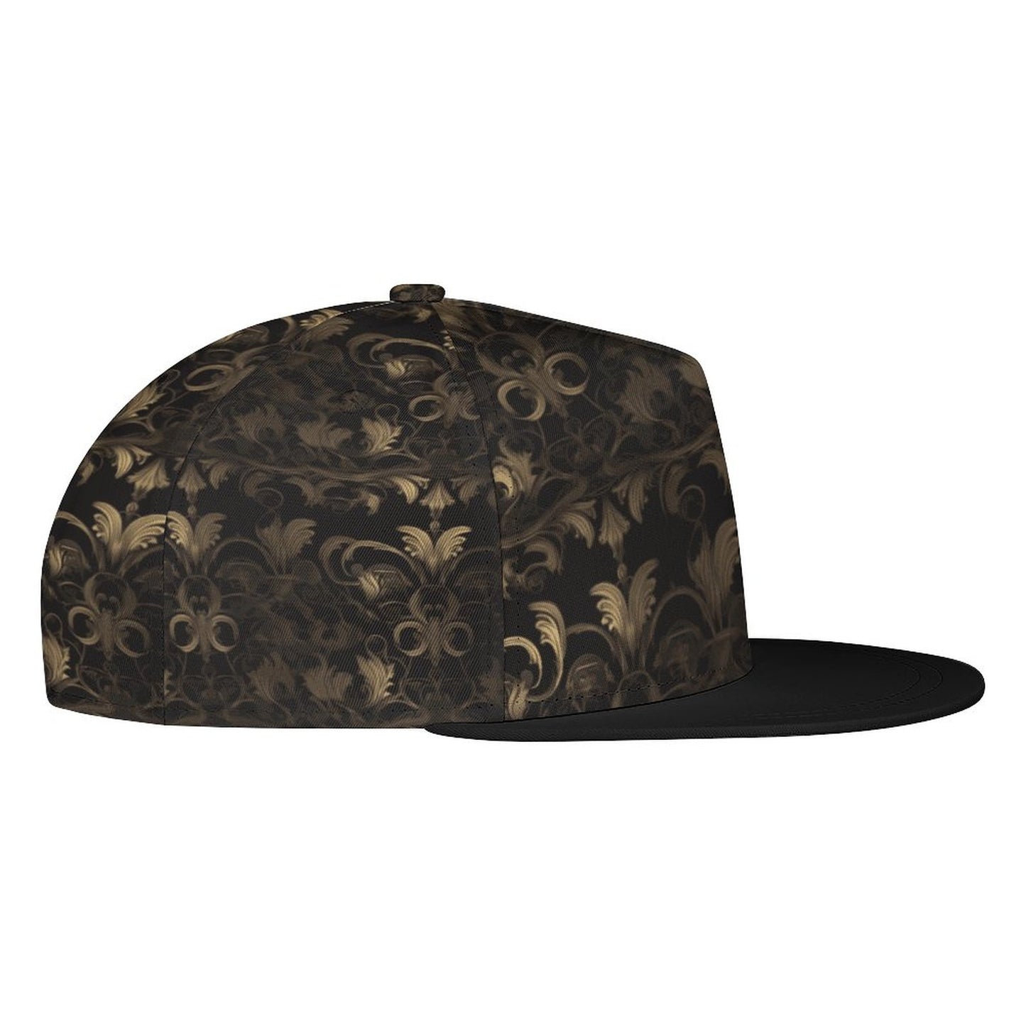 BLACK & GOLD ACCENT Unisex Snapback Cap