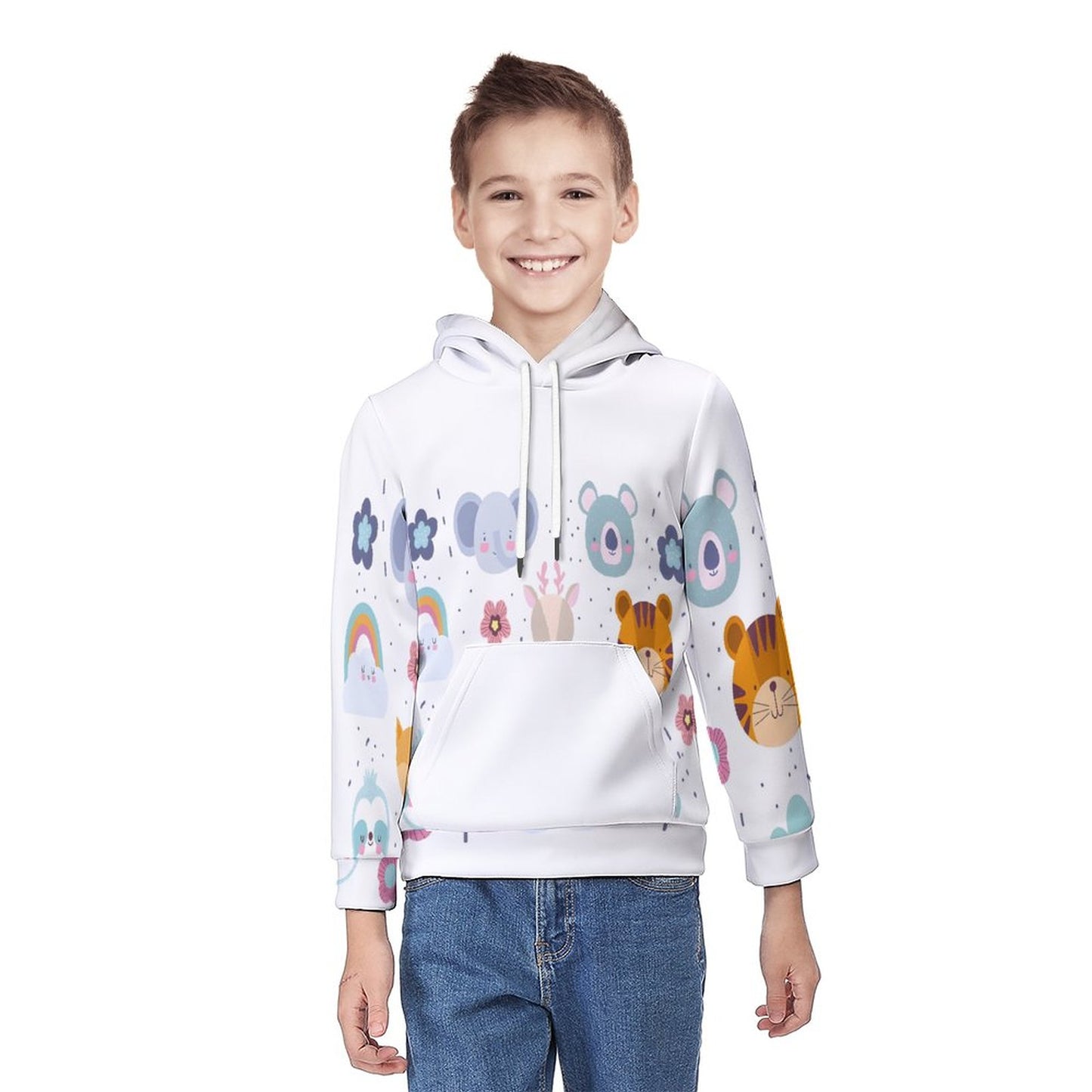 160gsm Children's Lightweight Pullover Hoodie A38H (All-Over Printing)