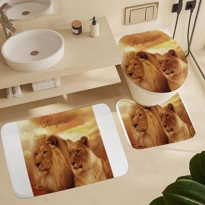 Coral Velvet Restroom Rug Set of 3-15.7"x23.6"/ 40x60cm