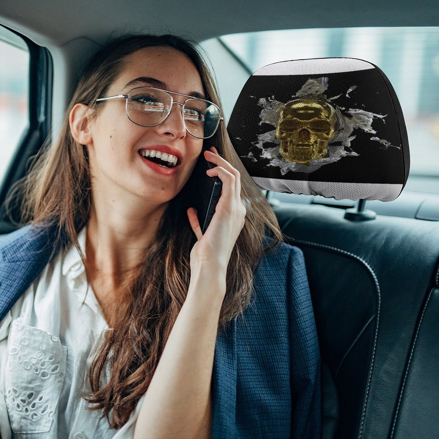 Custom Car Headrest Covers