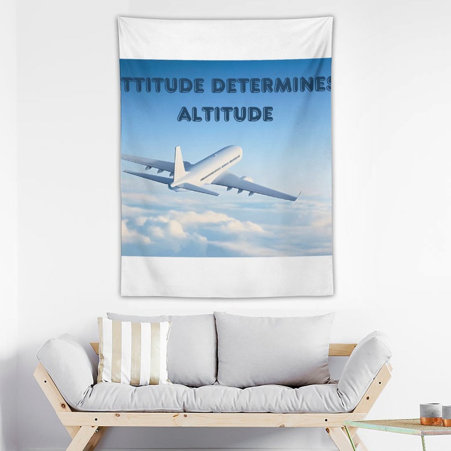 Wall Art with Vertical Tapestry