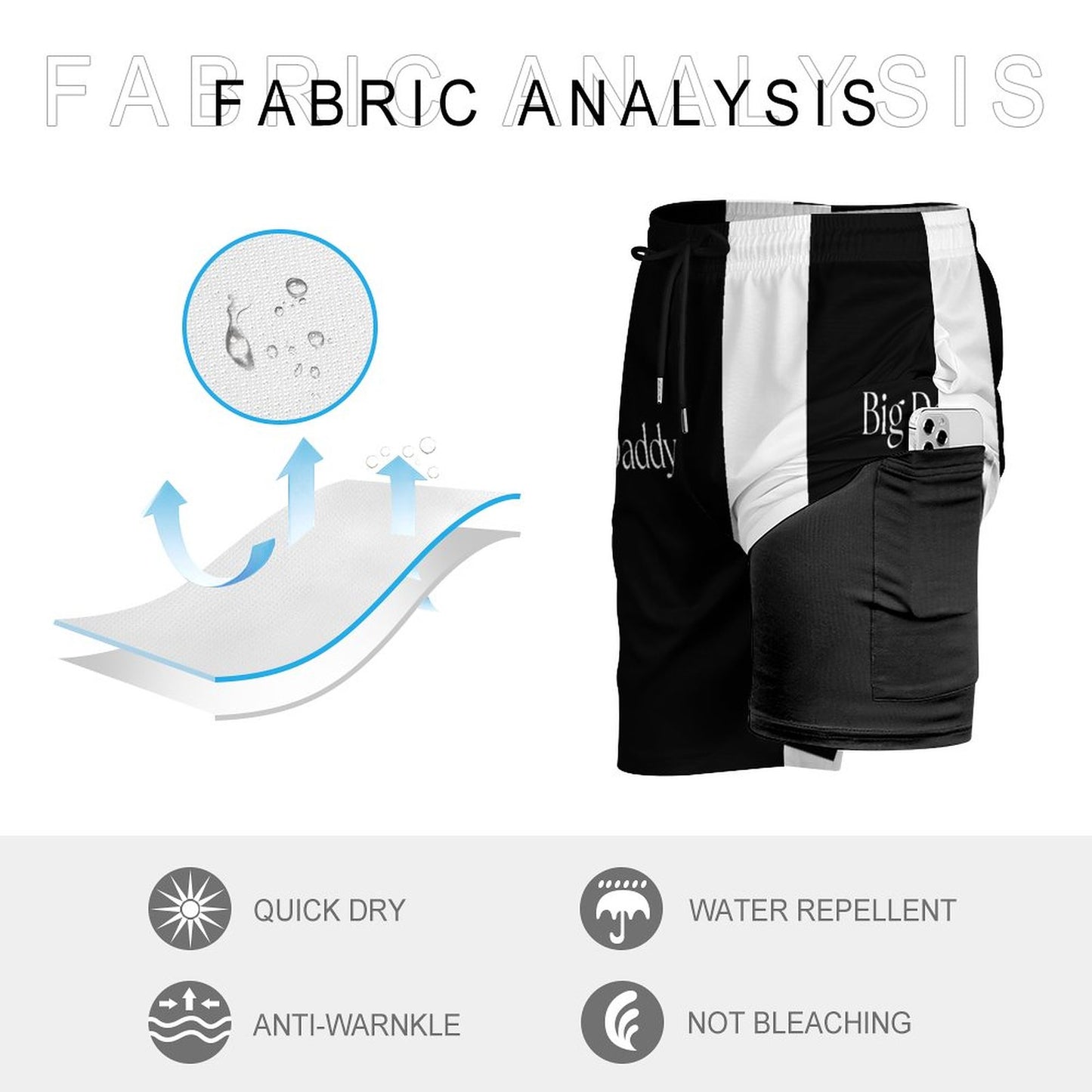 Men's Beach Shorts with 4 Pockets