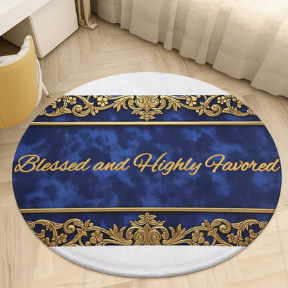 Round Coral Velvet Warm Floor Mat
