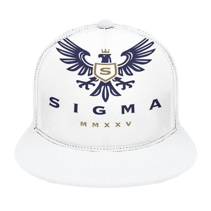 Flat Brim Trucker Hat with Fashion Frontier