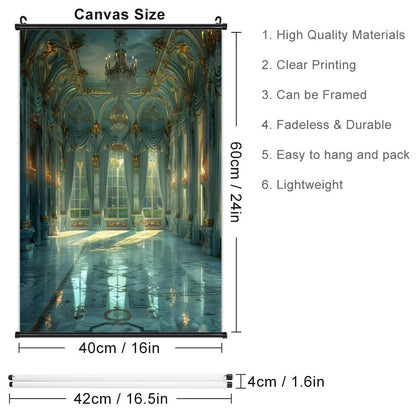 Canvas Hanging Poster with Scrolls-16"x24"/ 40x60cm