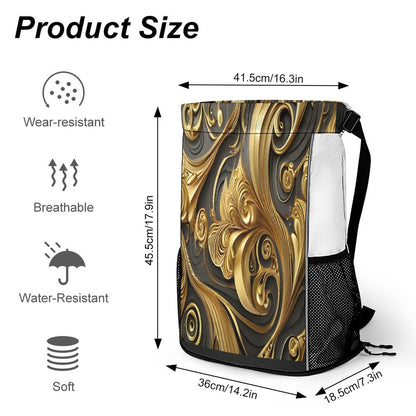 Waffle Cloth Sprots Drawstring Bag (Multi-Sites)