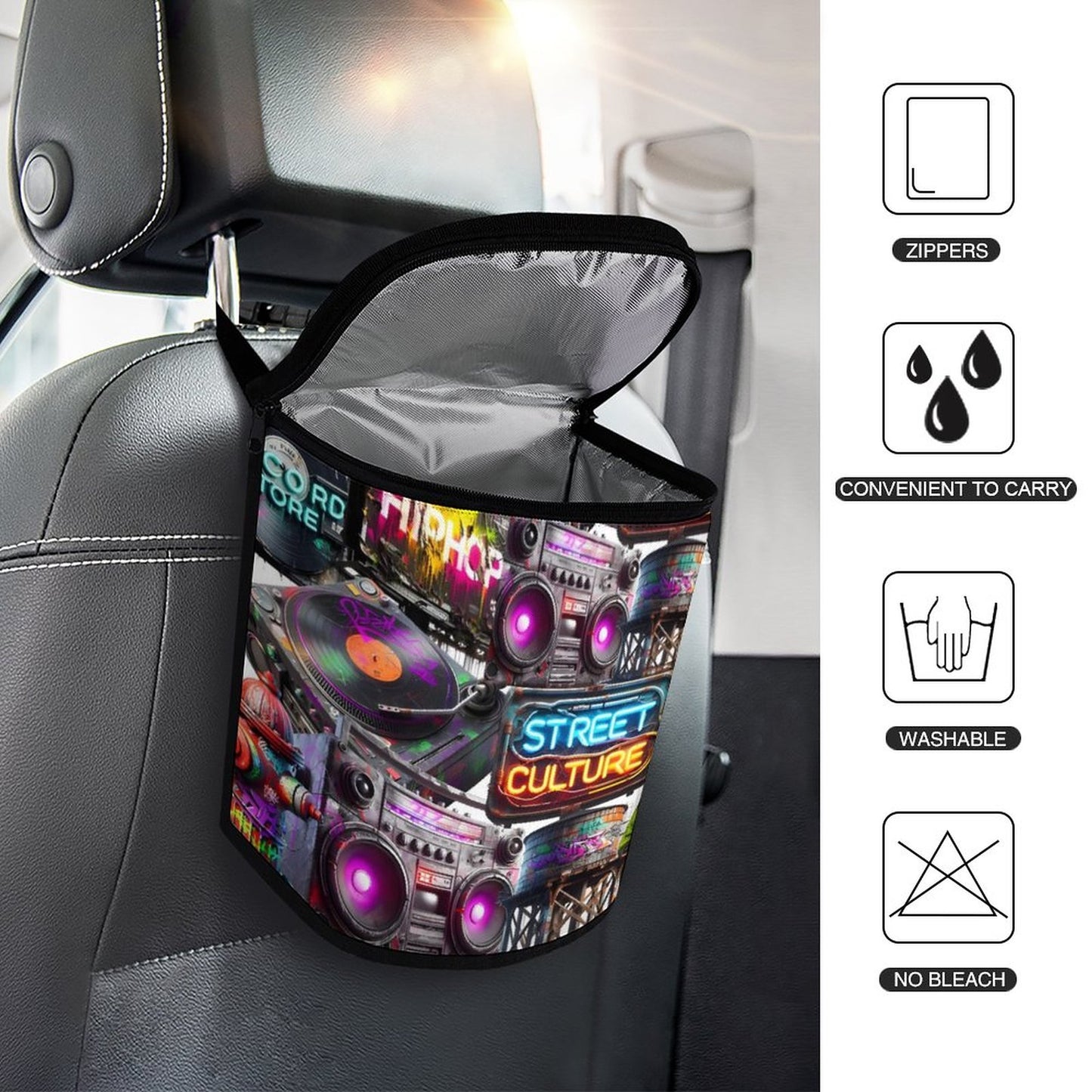 Collapsible Car Trash Bin