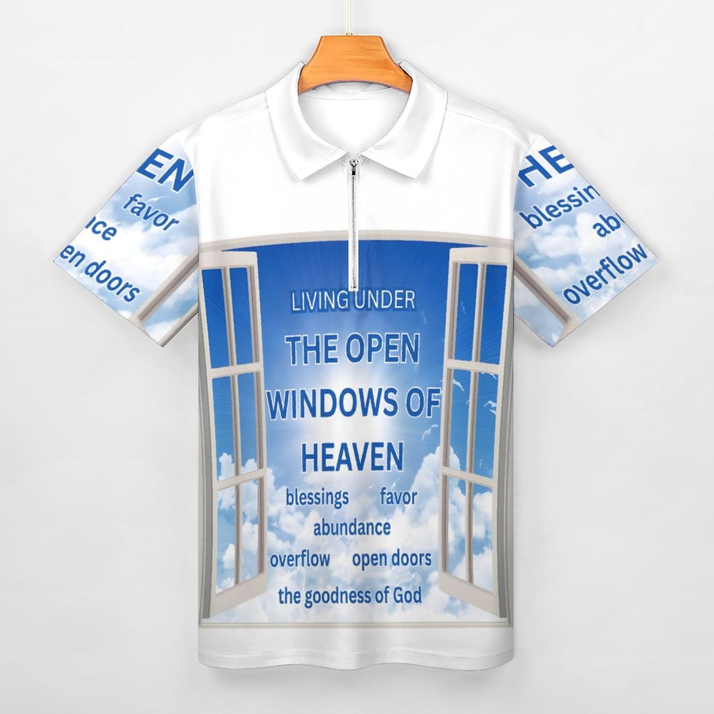 Men's Short Sleeve POLO Shirt with Zipper(All-Over Printing)