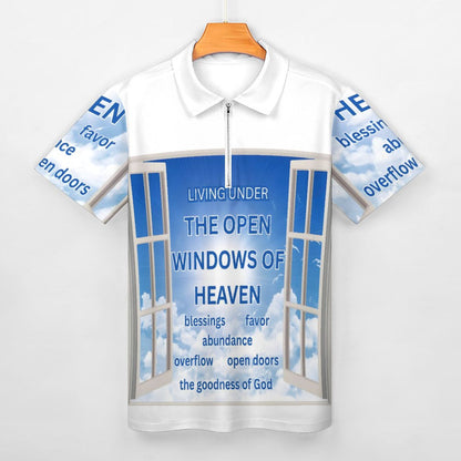 Men's Short Sleeve POLO Shirt with Zipper(All-Over Printing)