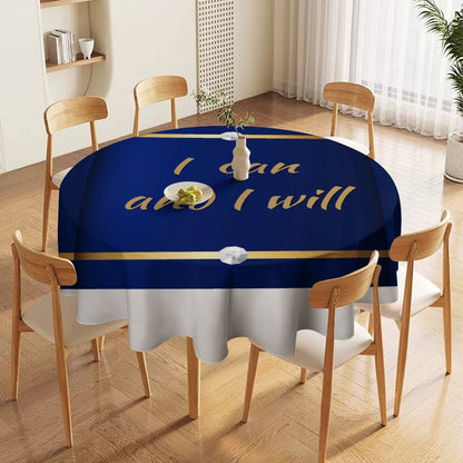 Round Tablecloth on Round Table
