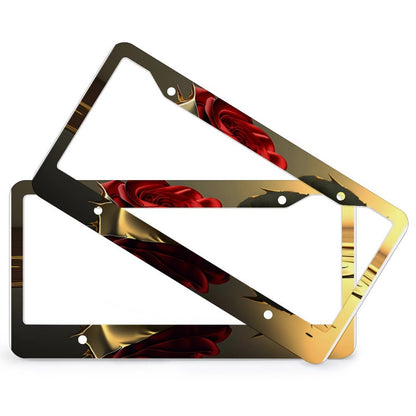 License Plate Frames with 4 Round Holes (1 Pair)