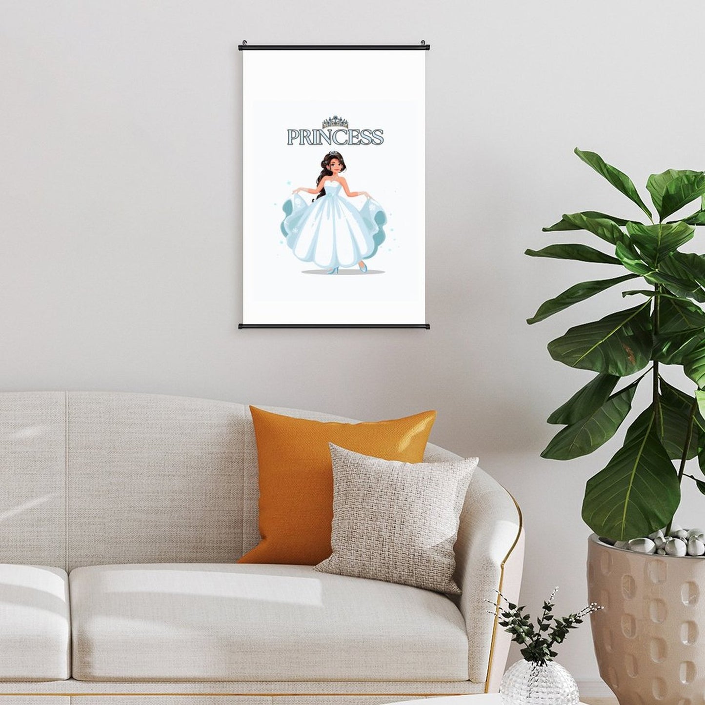 Canvas Hanging Poster with Scrolls-16"x24"/ 40x60cm