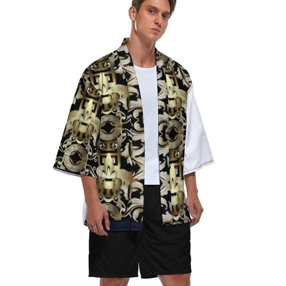 Drop Shoulder Male Kimono Cardigan ZS904 (All-Over Printing)