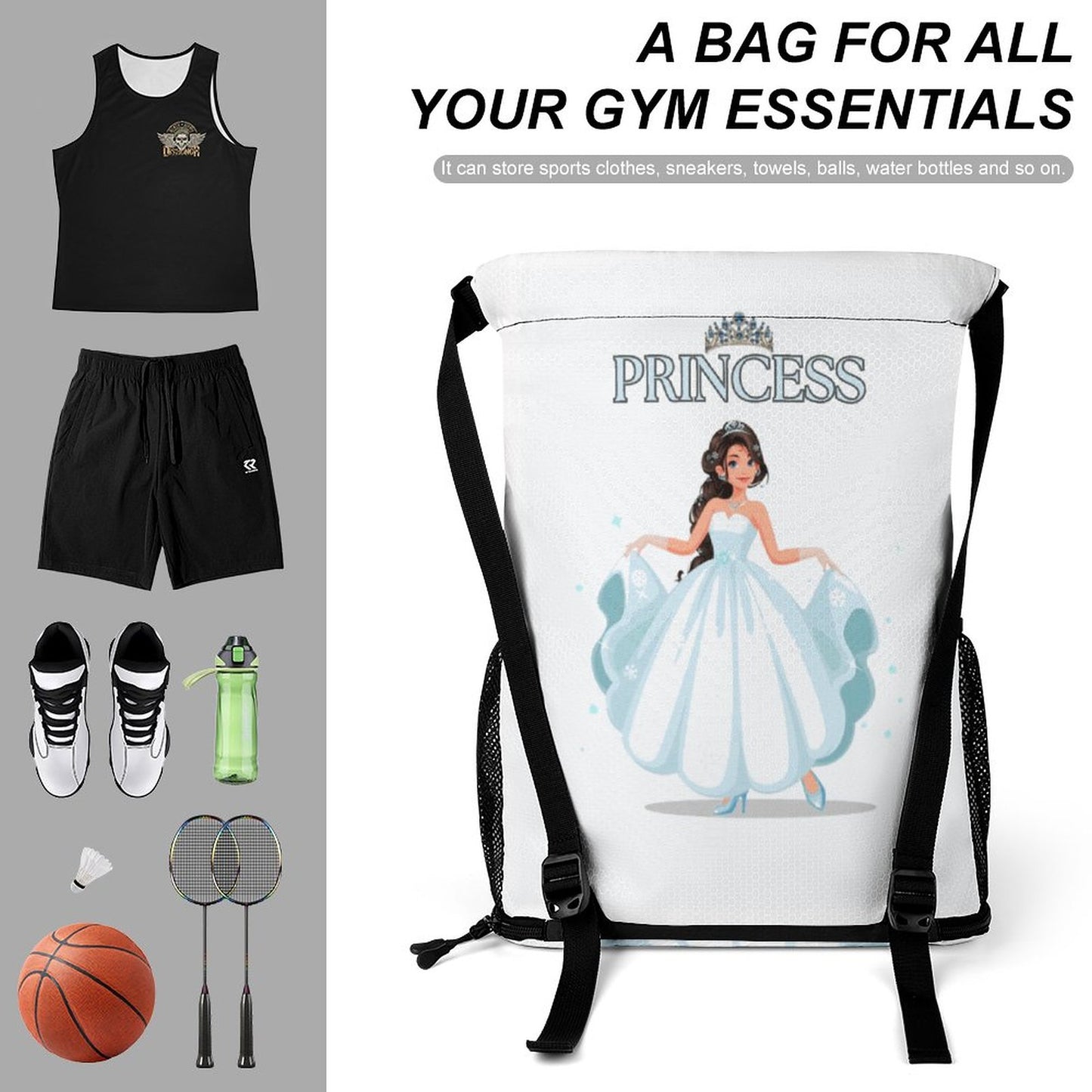 Waffle Cloth Drawstring Bag