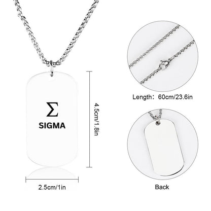 Memorial Necklace with Titanium Steel Square Pendant