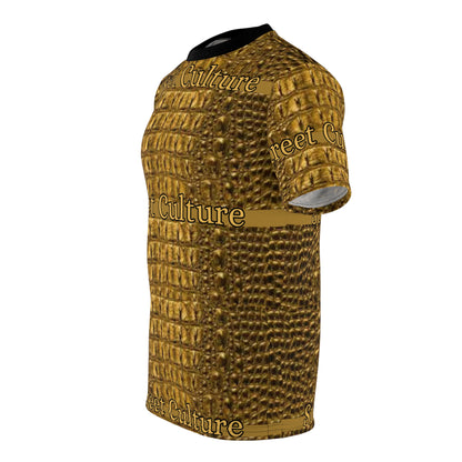 STREET CULTURE  Gold Snakeskin Unisex Tee