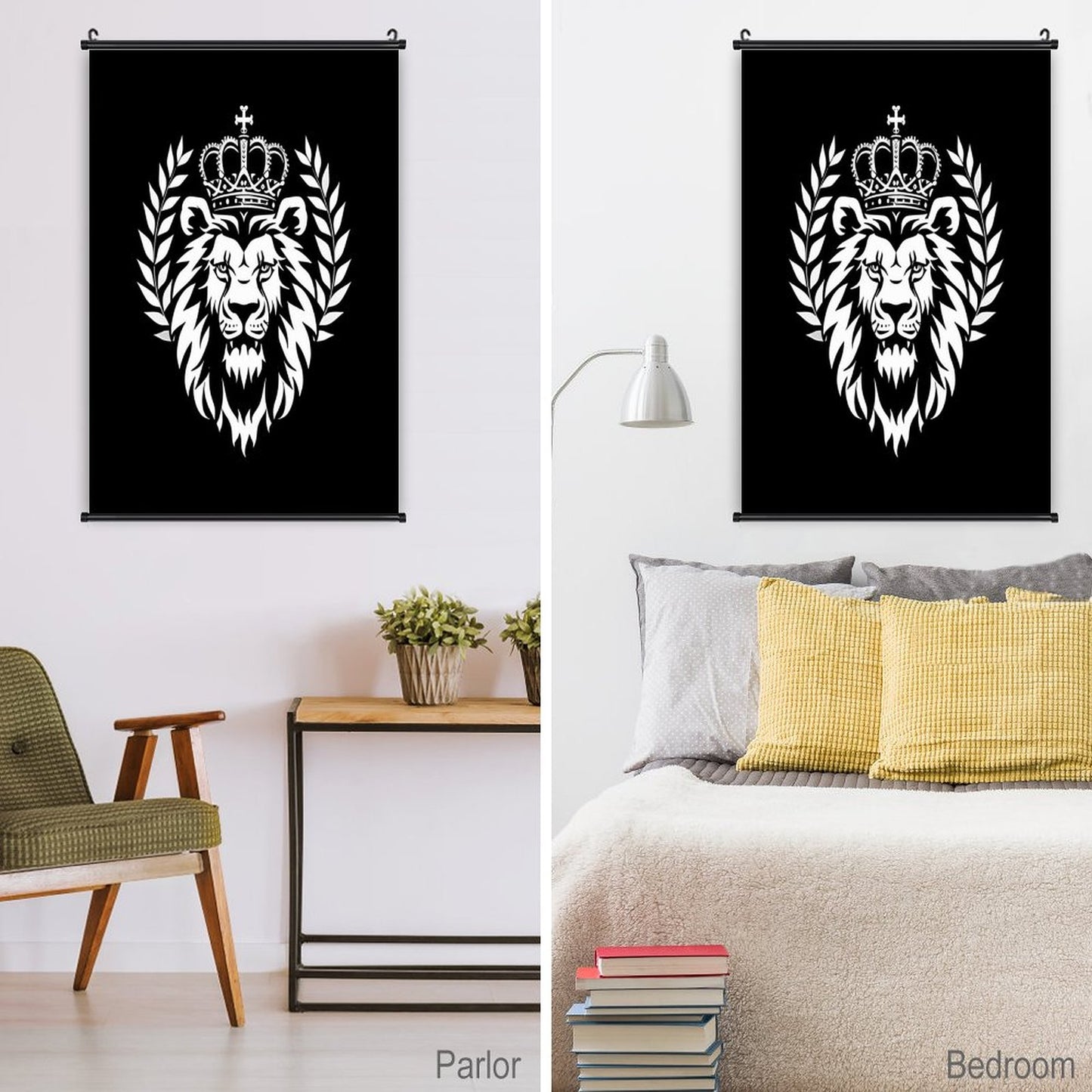 Canvas Hanging Poster with Scrolls-16"x24"/ 40x60cm-LION KING