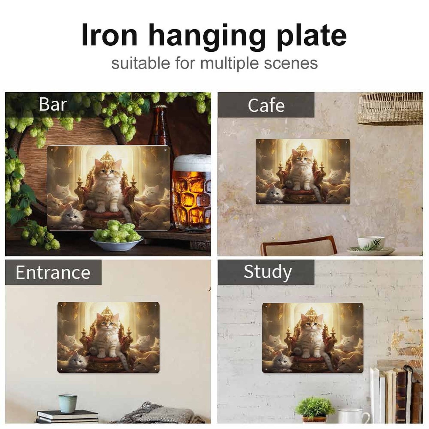 Horizontal Personalized Metal Wall Art Tin Sign-5.5"x7.9"/14x20cm