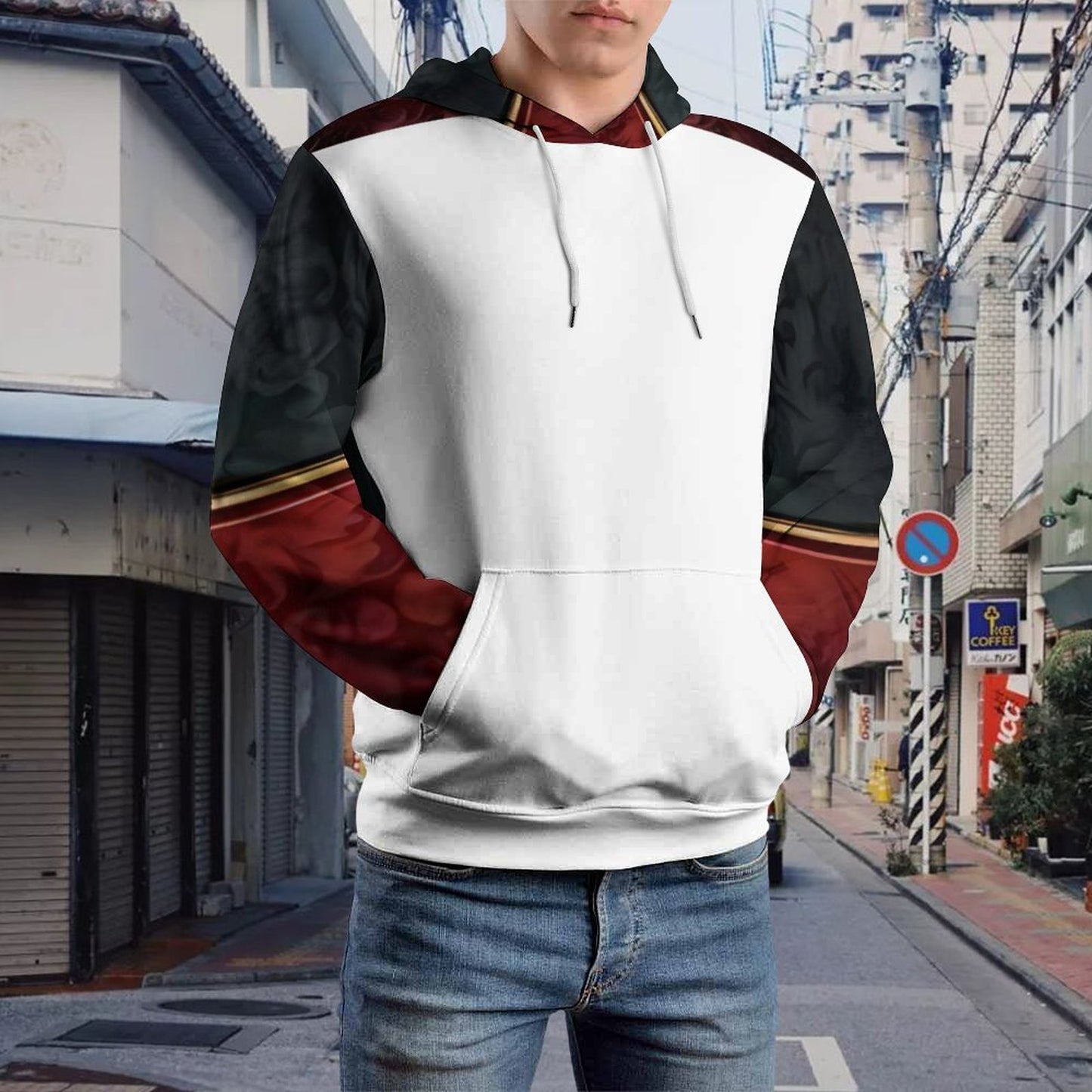 230gsm Men's Cool Hoodie with Double-layer Cap (All-Over Printing)