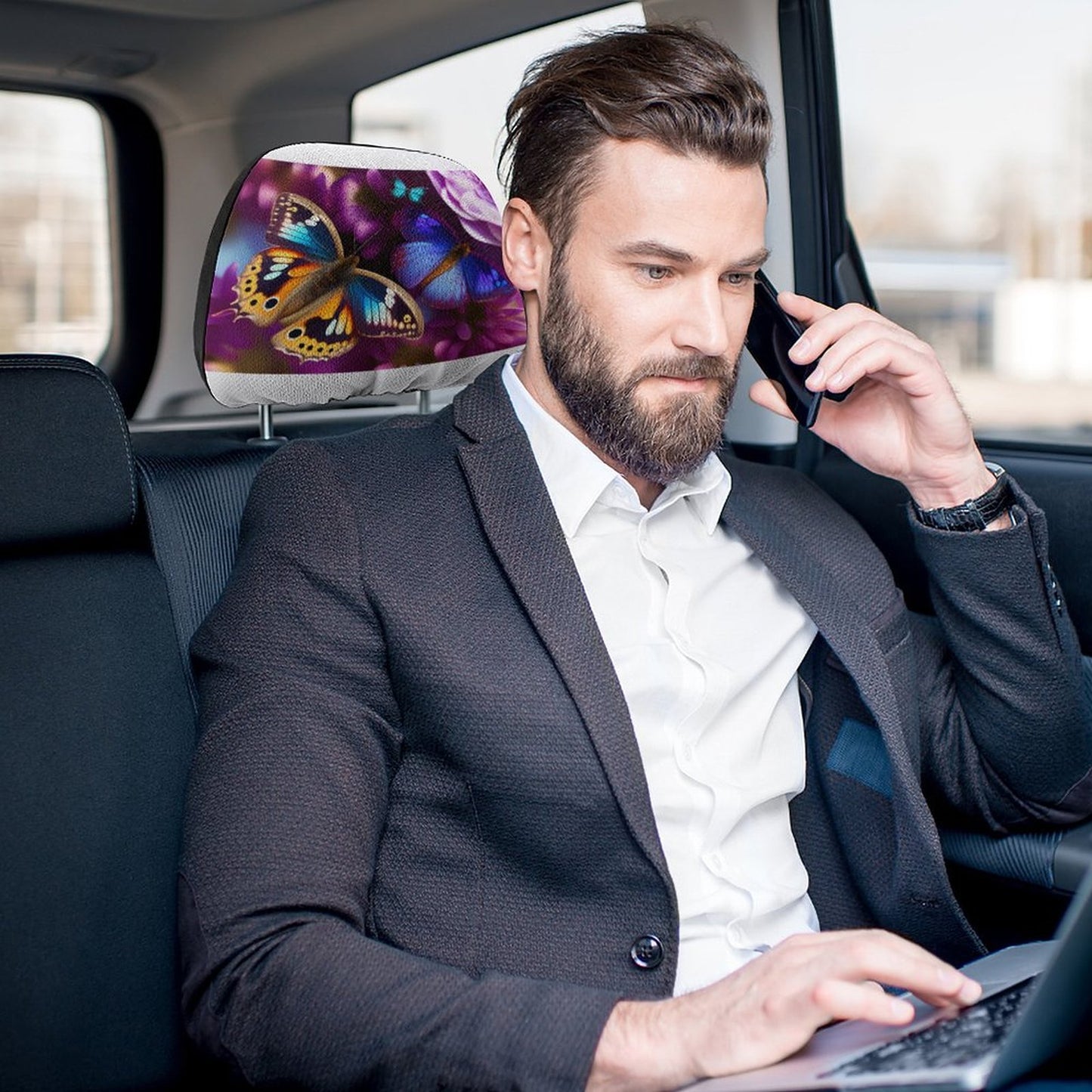Custom Car Headrest Covers