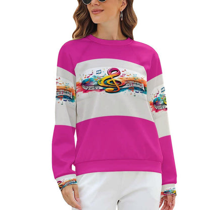 MUSIC GRAFFITI Raglan Sweatshirt-SMALL-3XL