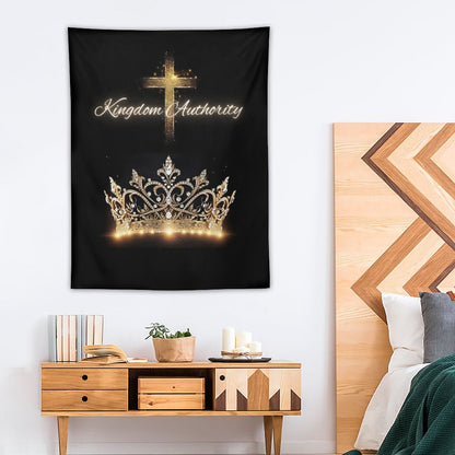 Wall Art with Vertical Tapestry