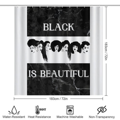 Shower Curtain Set with 3 Rugs