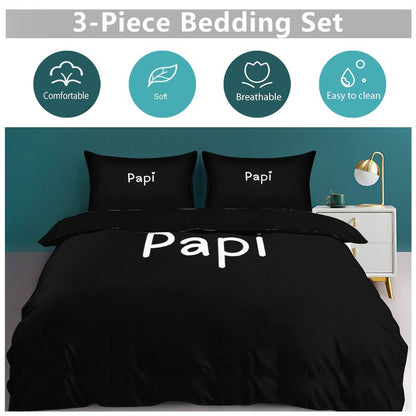 3-Piece Bedding Set-90"x90"/ 229x229cm (Dual-sided Printing)