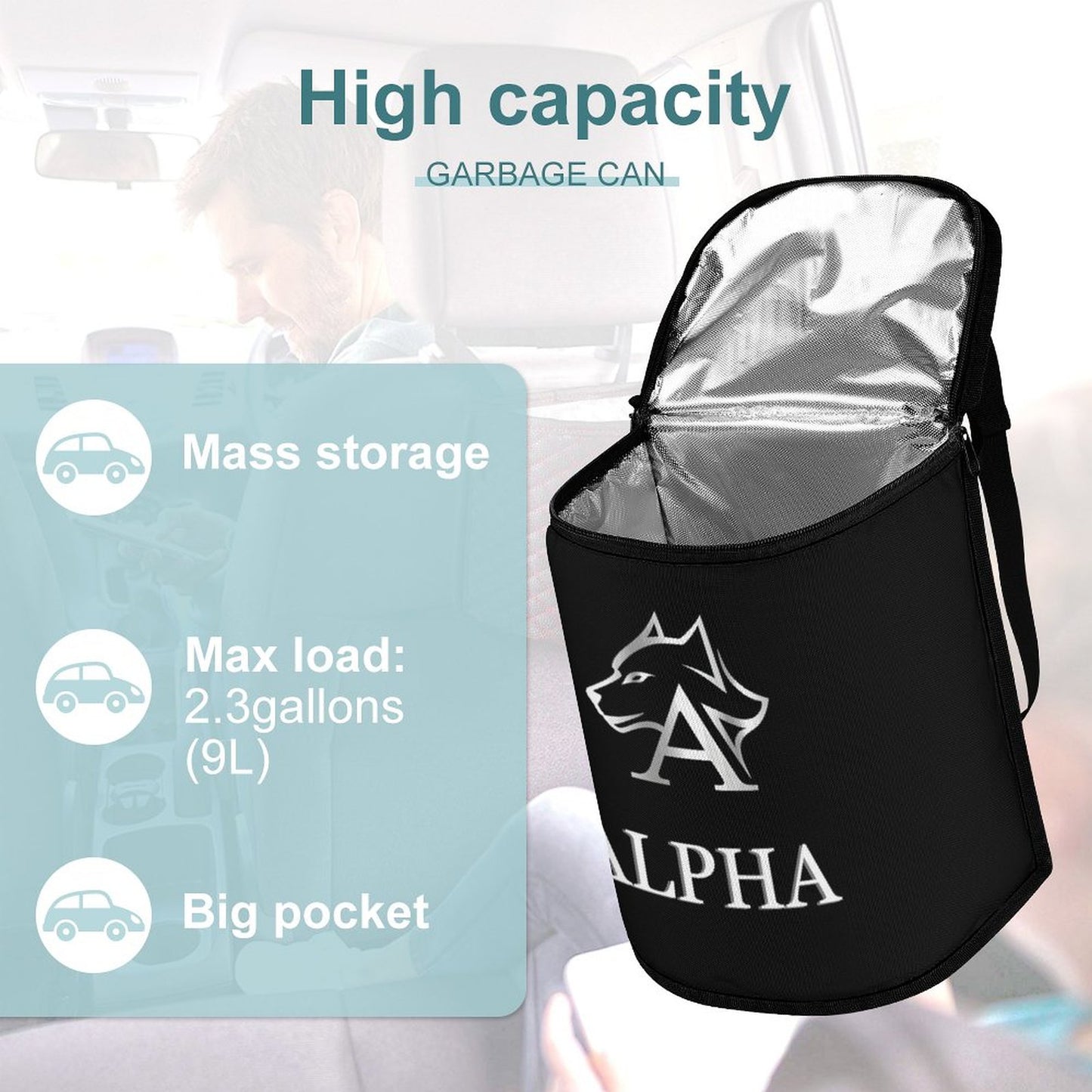 Collapsible Car Trash Bin