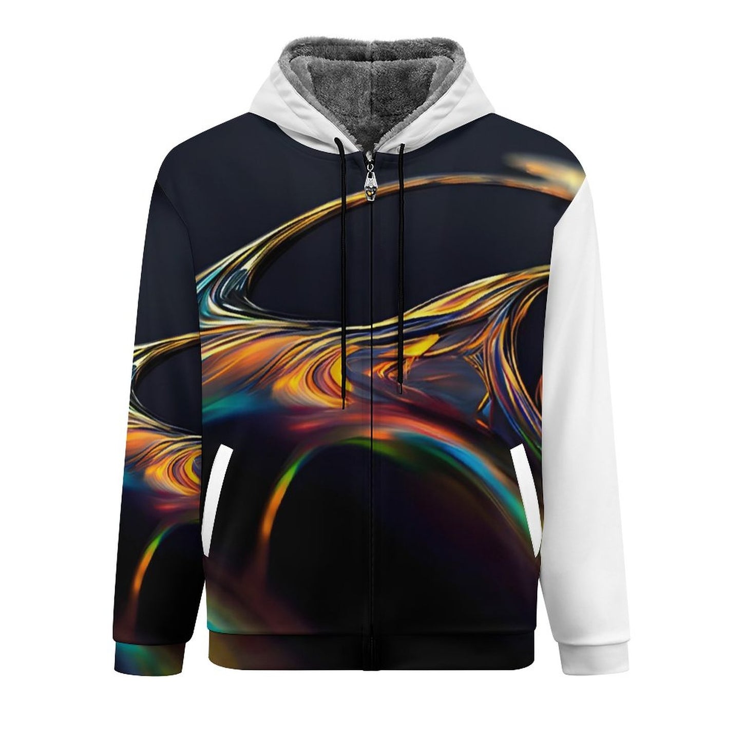 230gsm Full Zip up Hoodie with Plush Lining WZIP (All-Over Printing)