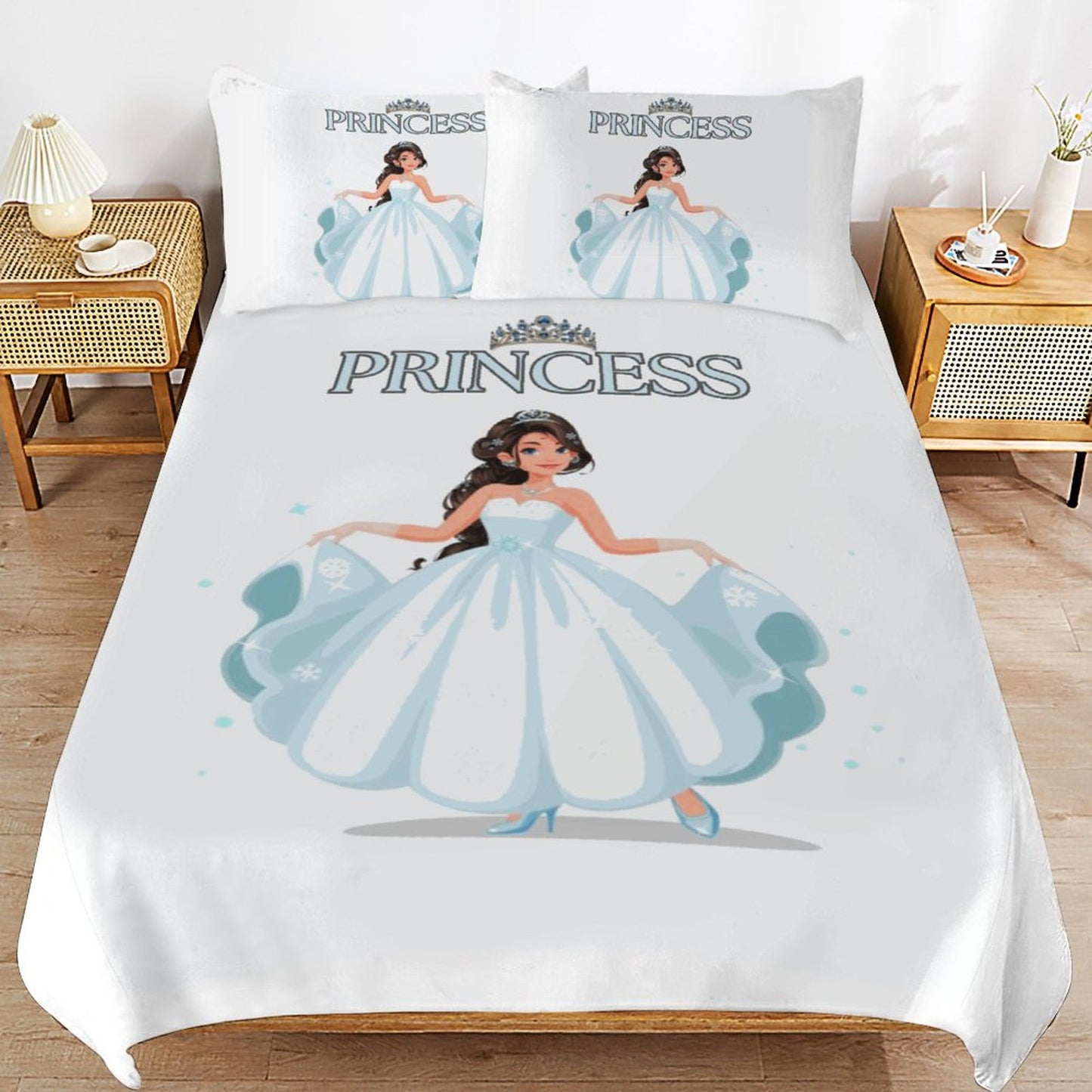 3-Piece Bedding Set-86"×70"/ 218×177cm (Dual-sidede Printing)