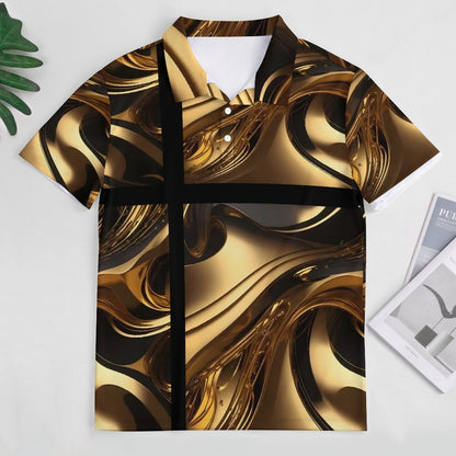 Custom Polo Shirts with All-Over printing Design Straight B612