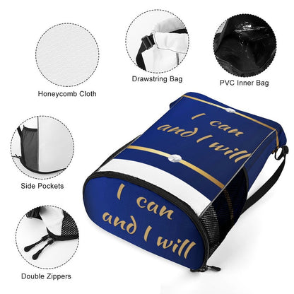 Waffle Cloth Sprots Drawstring Bag (Multi-Sites)